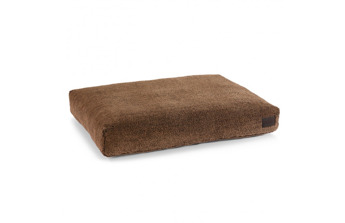 Sherpa cushion dog bed in faux fur