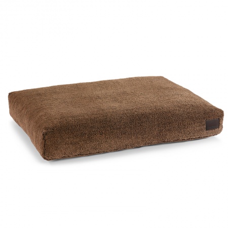 Sherpa cushion dog bed in faux fur