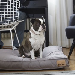 Lino cushion dog bed in fabric