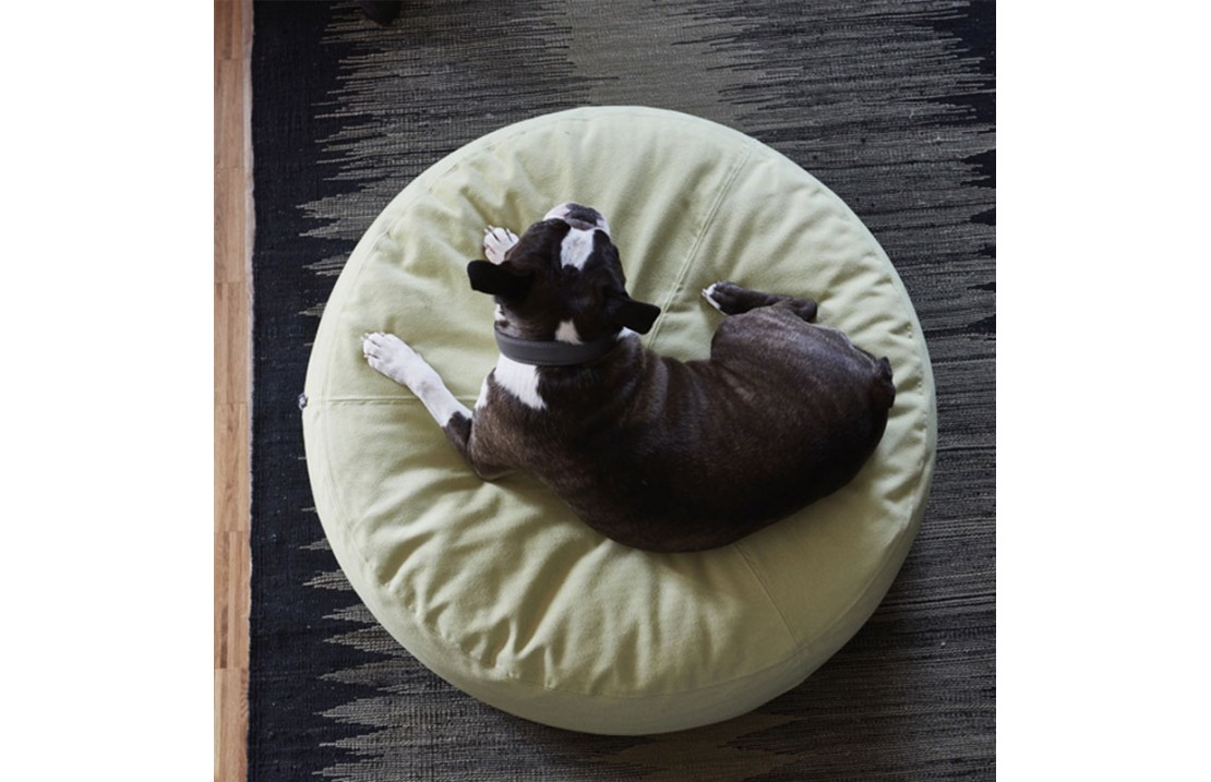 Scala cuscino tondo per cane in tessuto