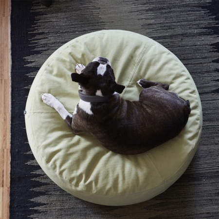 Scala cuscino tondo per cane in tessuto