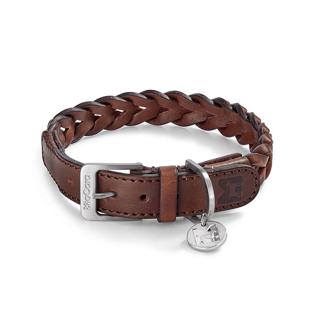 Bergamo dog collar in leather