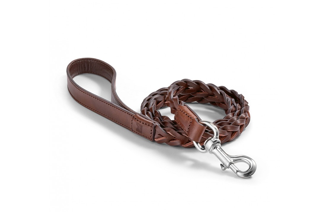 Bergamo dog leash in leather