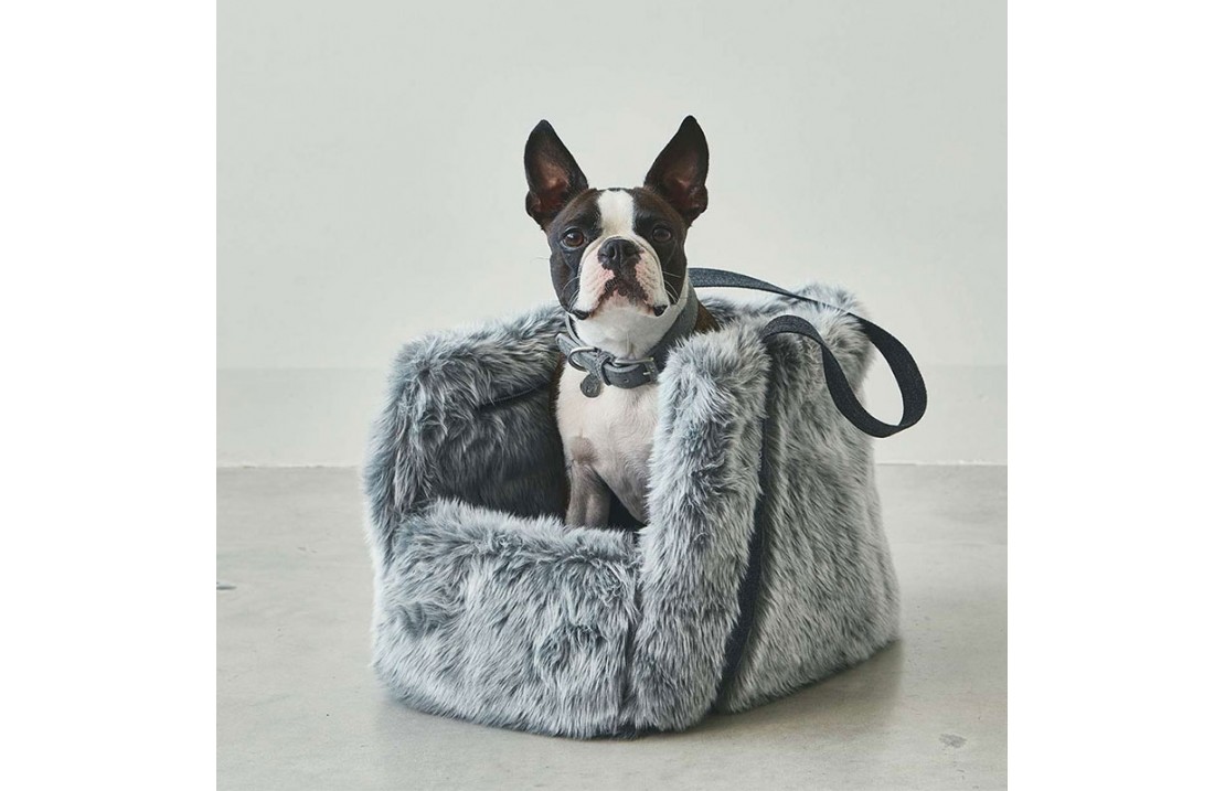 Via borsa da viaggio per cani in eco pelliccia