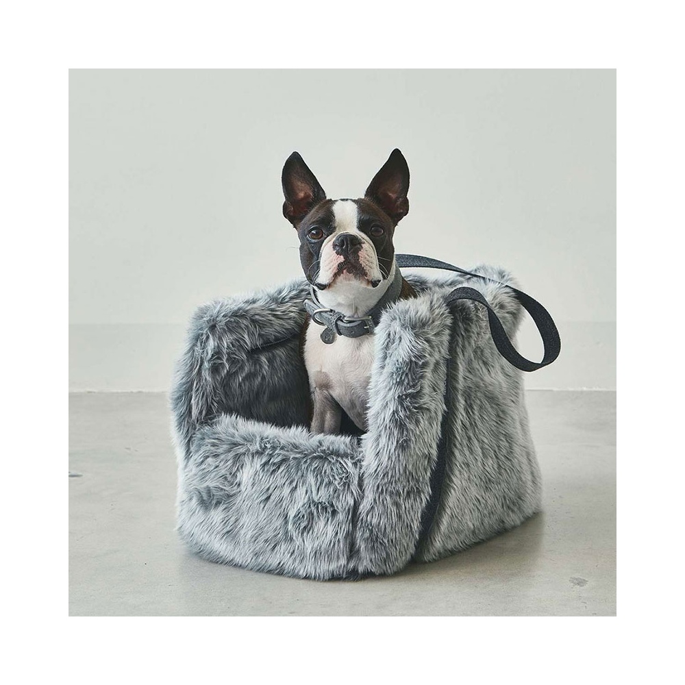 Via travel bag for dog in faux fur