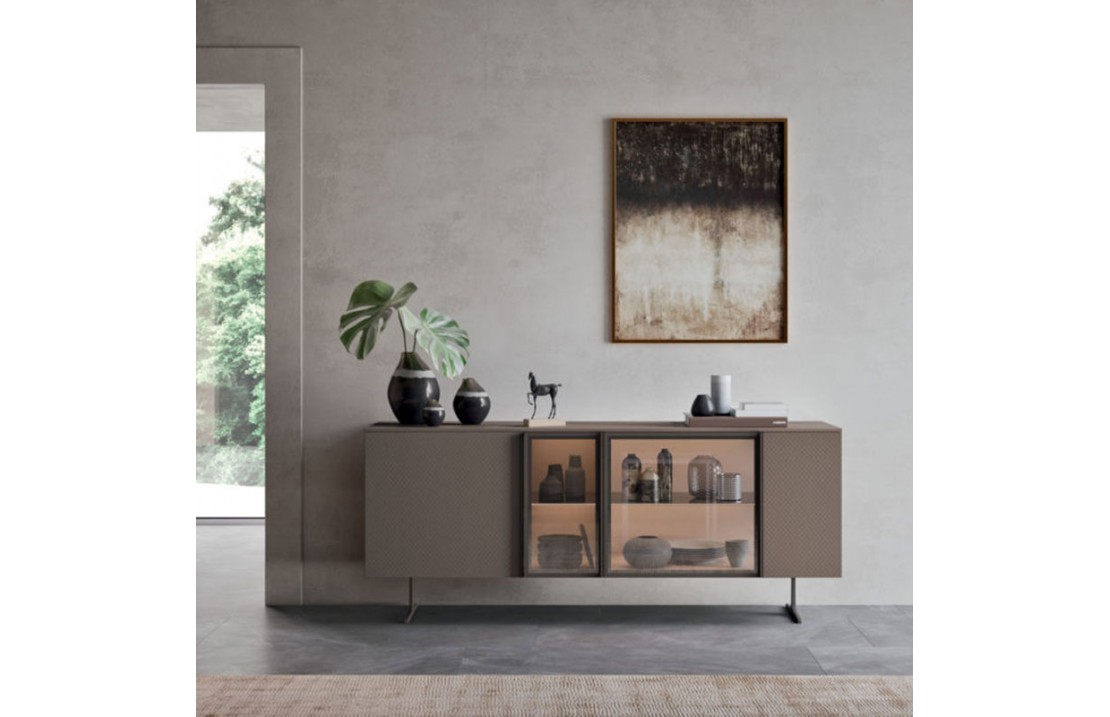 System 01 modular sideboard with glass doors