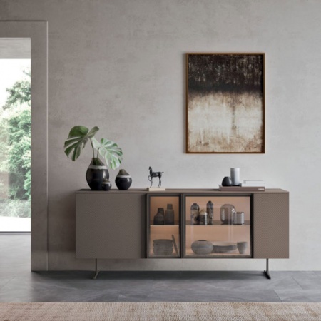 System 01 modular sideboard with glass doors