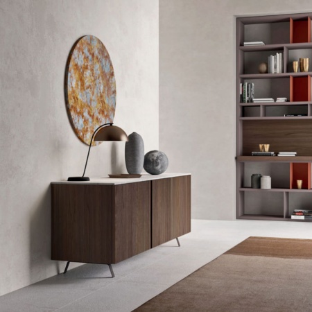 System 02 modular sideboard with marble top