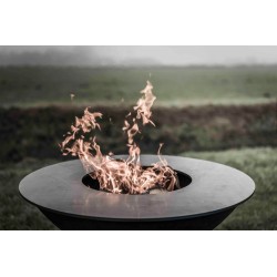 Barbecue in acciaio corten o nero con mobile - Piatto