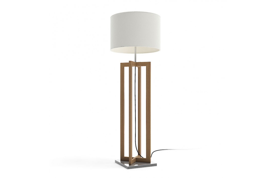 Outdoor floor lamp in wood - Vertigo