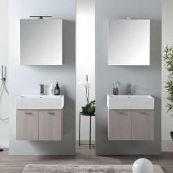 Bathroom composition with 2 wall-mounted cabinets - Volant
