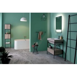 Composizione bagno con mobile lavabo e colonna - Trix 1