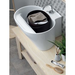 Composizione bagno / lavanderia con lavabo in appoggio - Tino 3
