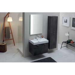 Bathroom composition with wall-mounted cabinet, column and
