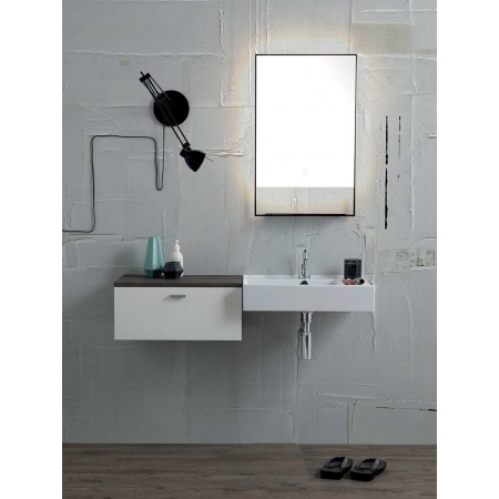 Composizione bagno lavabo sospeso e specchio - Square 4