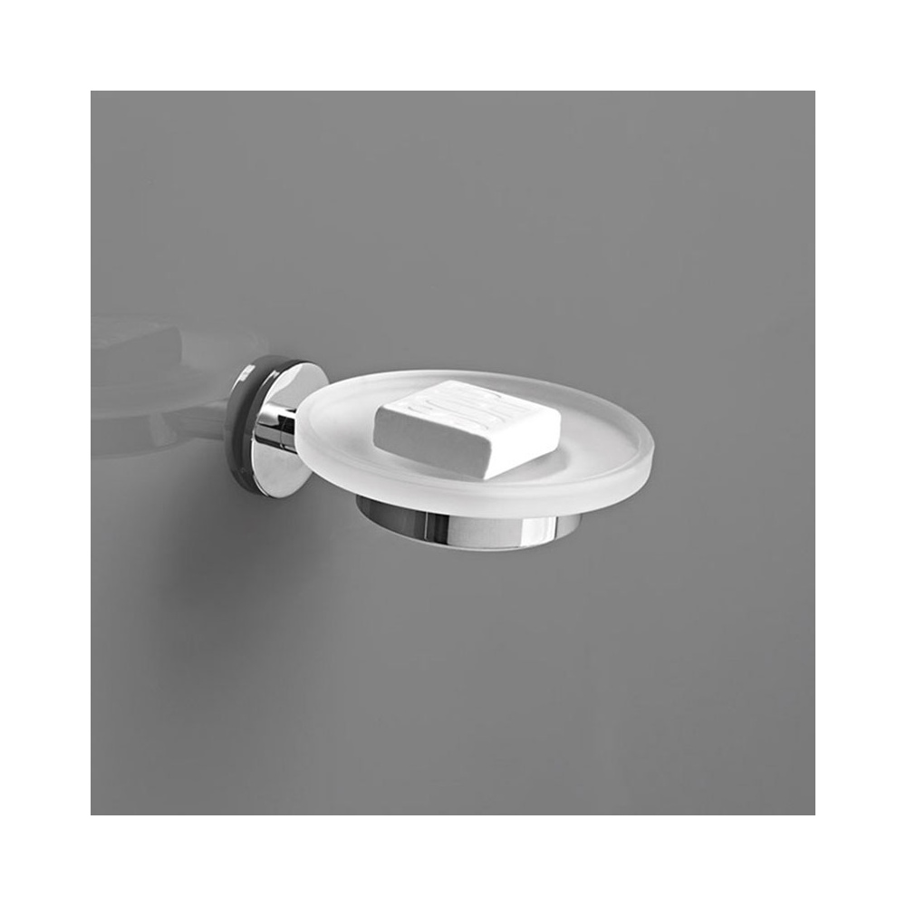 Satin Glass Wall Mounted Soap Holder - Practica