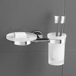 Soap Dish with Toothbrush Holder - Pratica