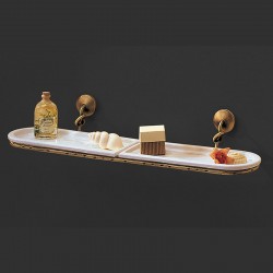 Mensola Bagno in Ceramica e Ottone - Retrò