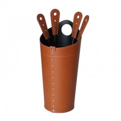 Fireplace tools in leather - Nilar Fireplace Accessories