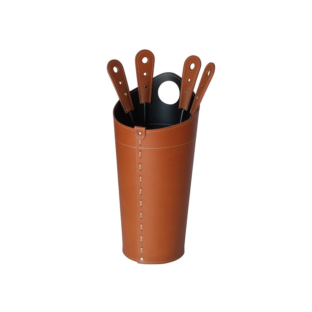 Fireplace tools in leather - Nilar Fireplace Accessories