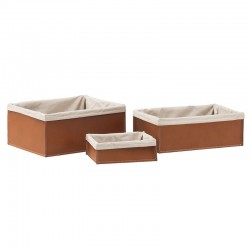 Container in leather - Sonia Storage Baskets