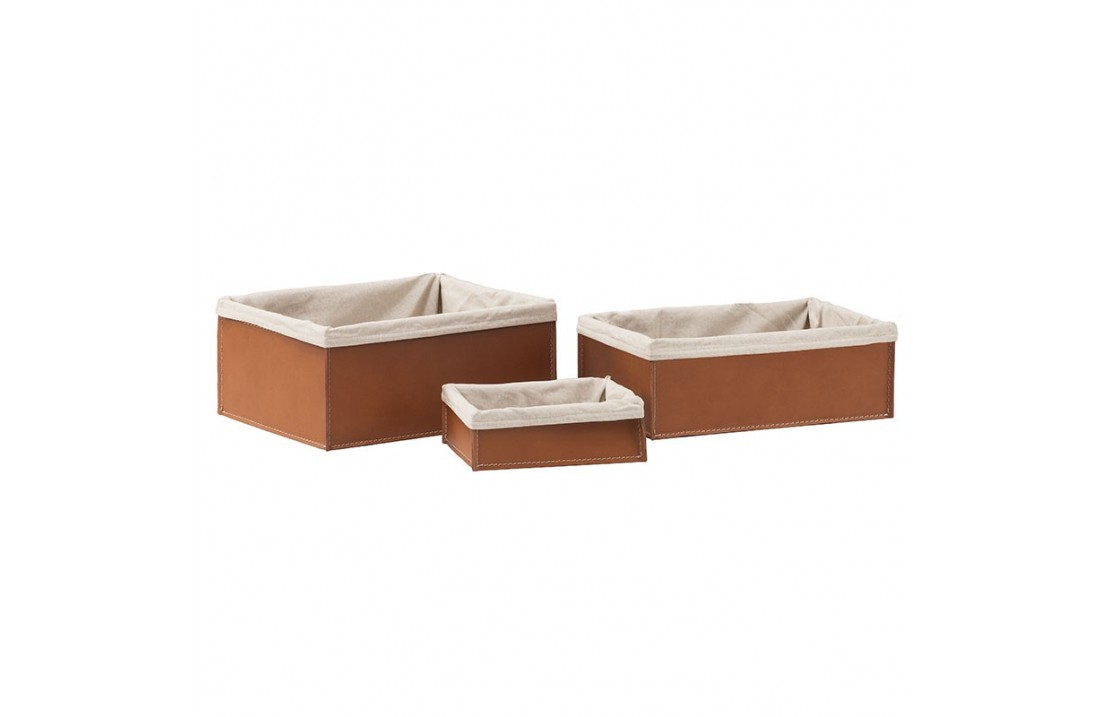 Container in leather - Sonia Storage Baskets