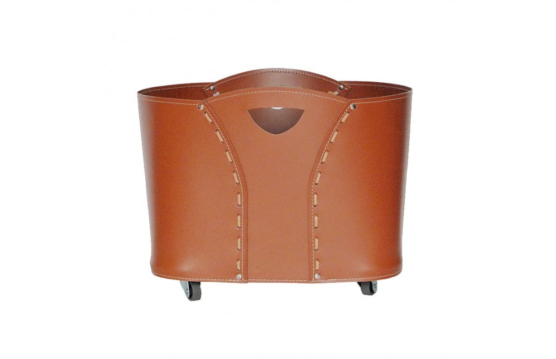 Firewood holder in leather - Volta Fireplace Accessories