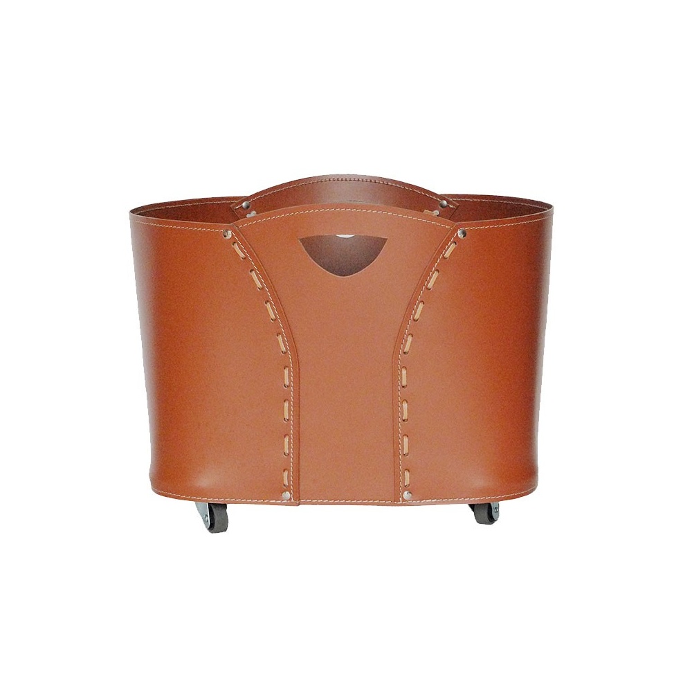 Firewood holder in leather - Volta Fireplace Accessories