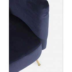 Quilted sofa in velvet - Tenbury