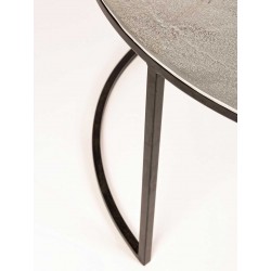 Set of 2 coffee tables in steel and aluminium - Amira