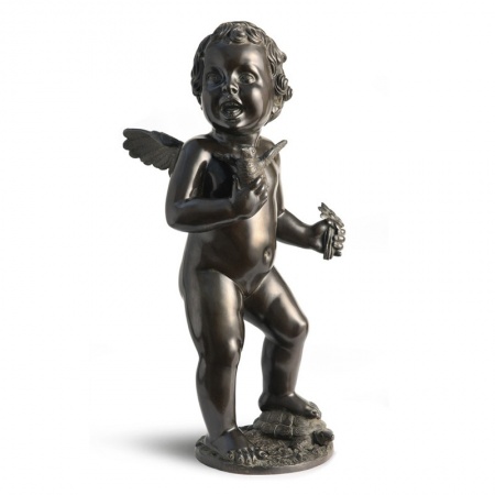 SMALL PUTTO WITH FLOWER, ORIGINAL BY THE SCULPTOR GIOVANNI