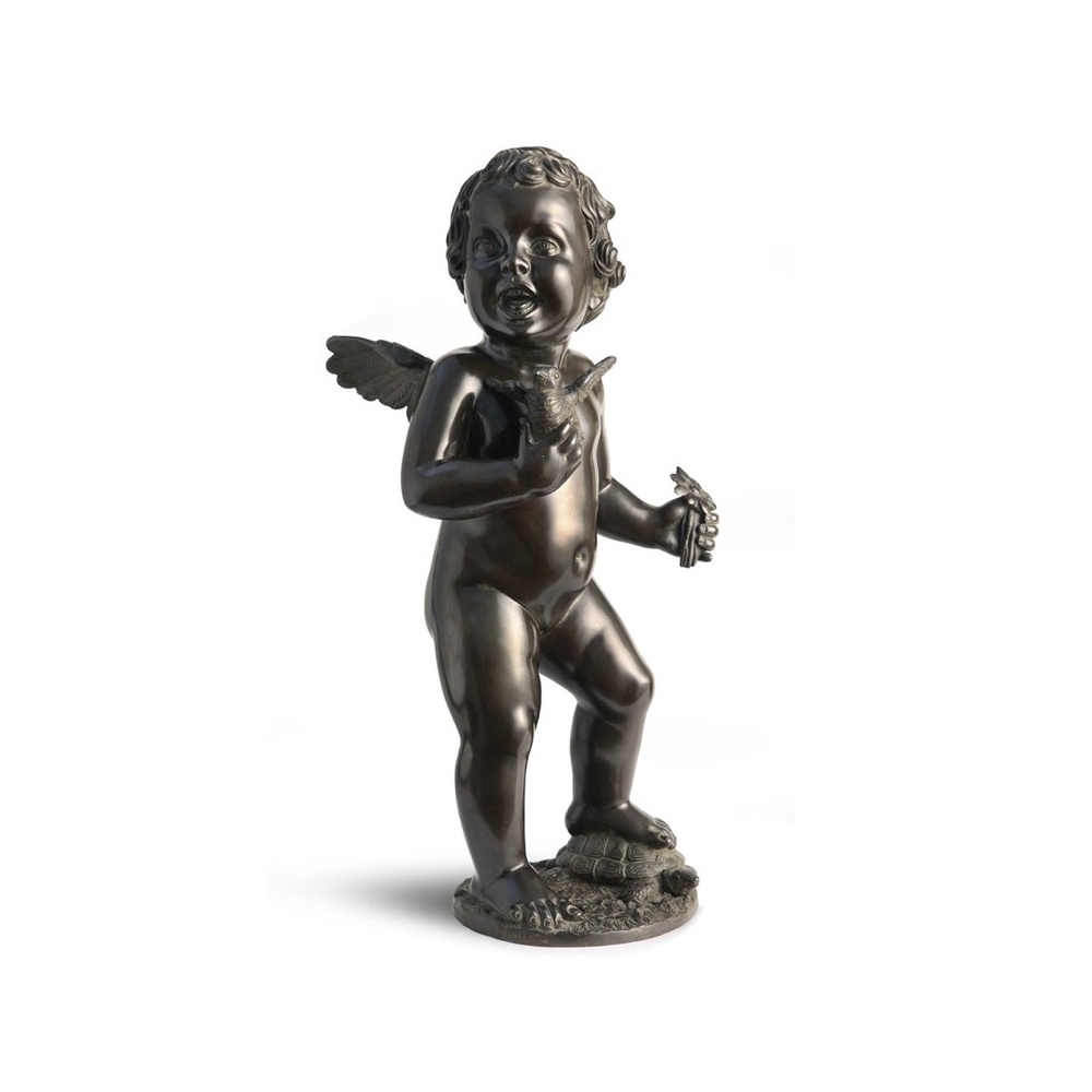 Statua in bronzo - Puttina con Fiore