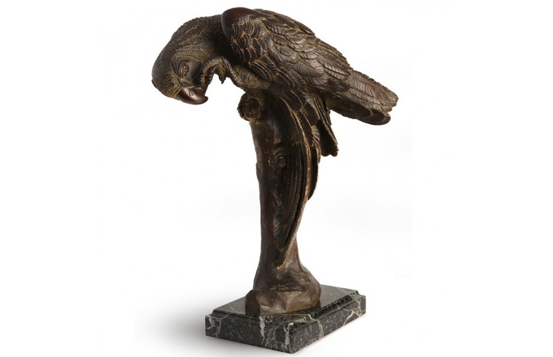 PARROT, POSTHUMOUS REPRODUCTION OF THE ORIGINAL BY THE SCULPTOR
