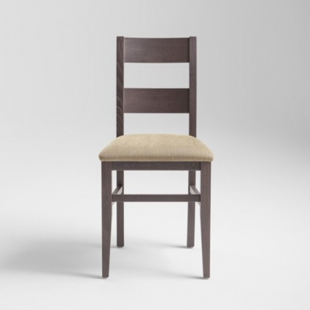 Wooden chair with padded seat - Susy