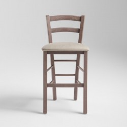 Upholstered wooden stool - Venezia