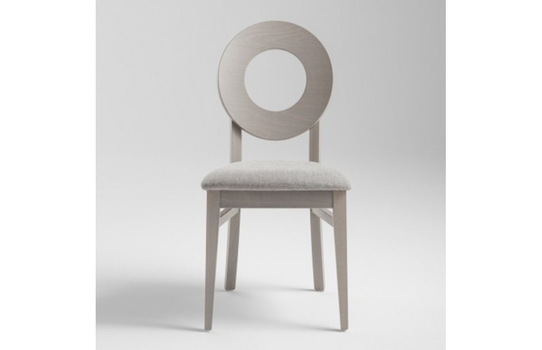 Wood chair with padded seat - Dea