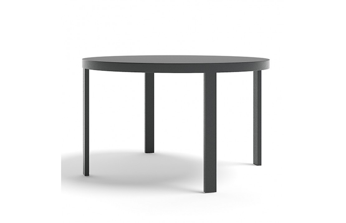 Tavolo da esterno tondo in alluminio - Flair