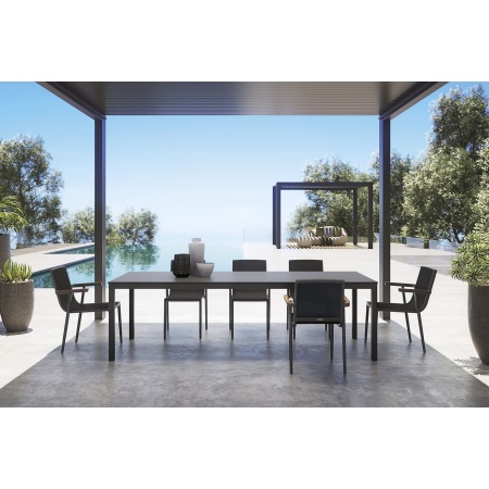 Outdoor table rectangular in aluminium - Flair