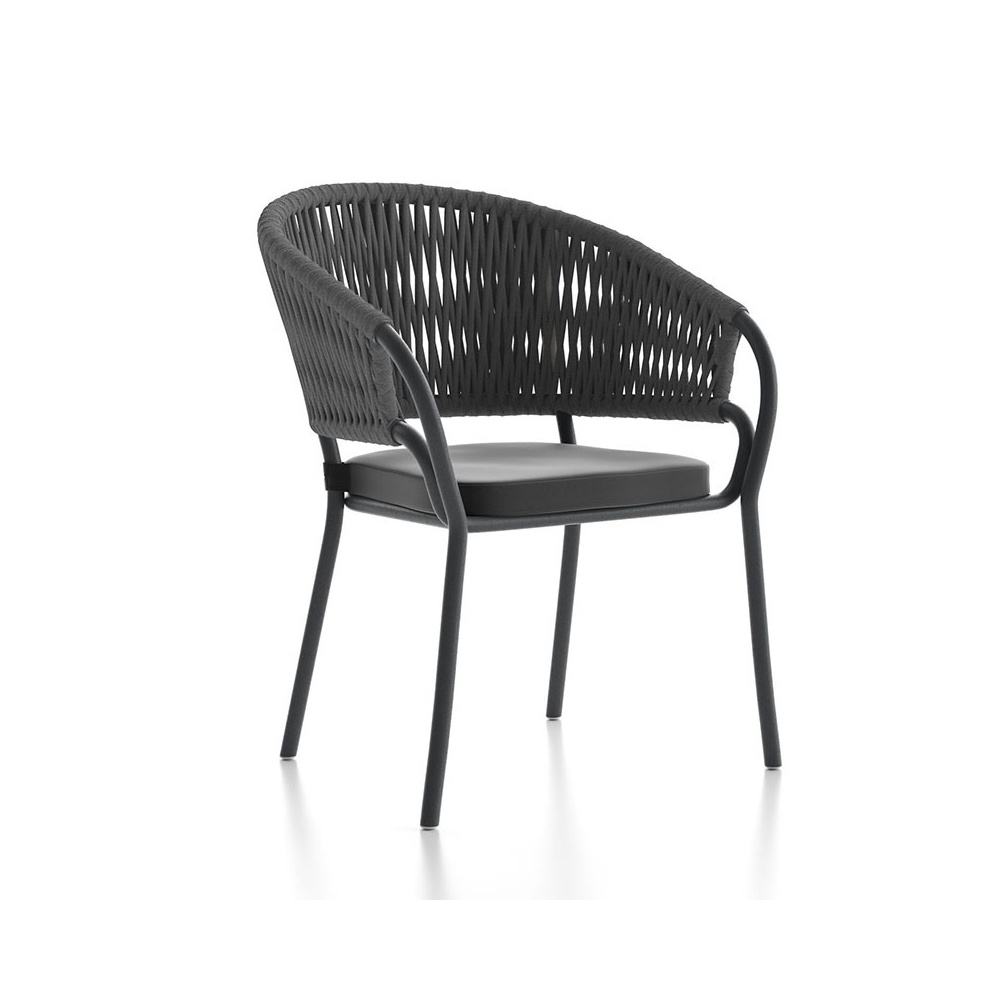 Garden chair in aluminium and rope - Pleasure