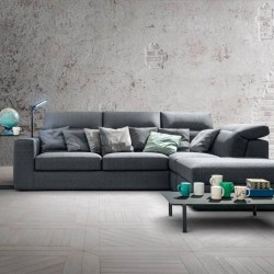 Sofa with Storage Peninsula and LED Light  - Zippy