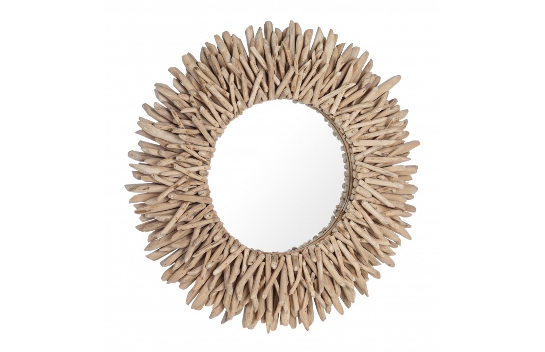 Round Mirror in wood- Saray
