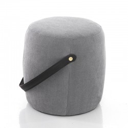 Pouf in fabric with handle - Liam