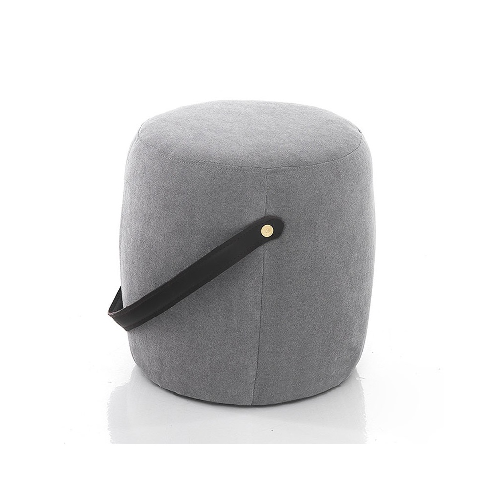 Pouf in fabric with handle - Liam