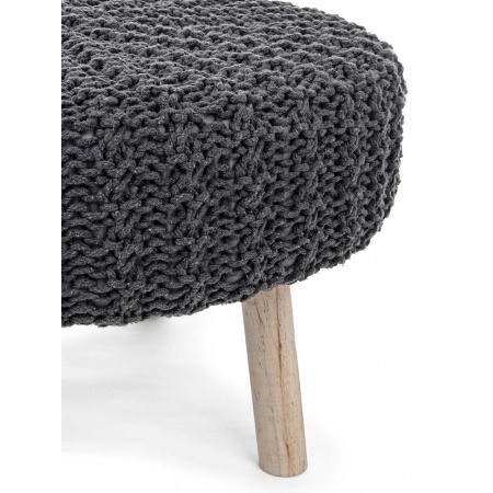 Footstool in fabric and wood - Ivar