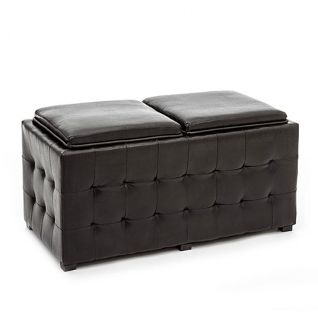 Double Container Pouf with tray - Renè Double