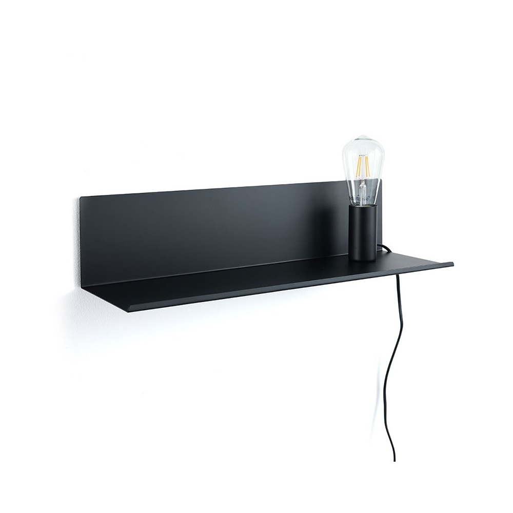 Metal Shelf / Bedside table with lamp - Ariel