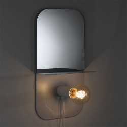Specchio / Mensola con Lampada movibile - Alma