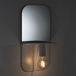 Specchio / Mensola con Lampada movibile - Alma