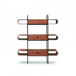 Bookcase with wooden shelves - Apelle