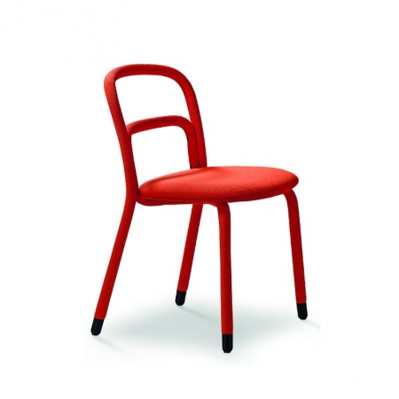 copy of Upholstered chair with steel legs - Trampoliere